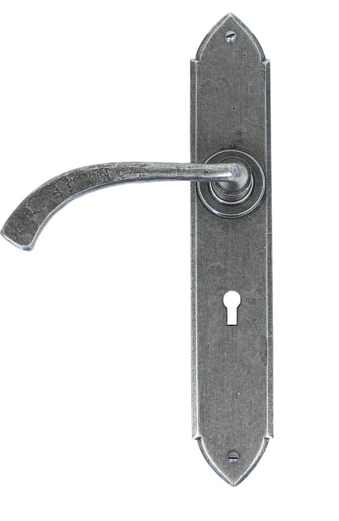 Pewter Gothic Curved Sprung Lever Lock Set 1