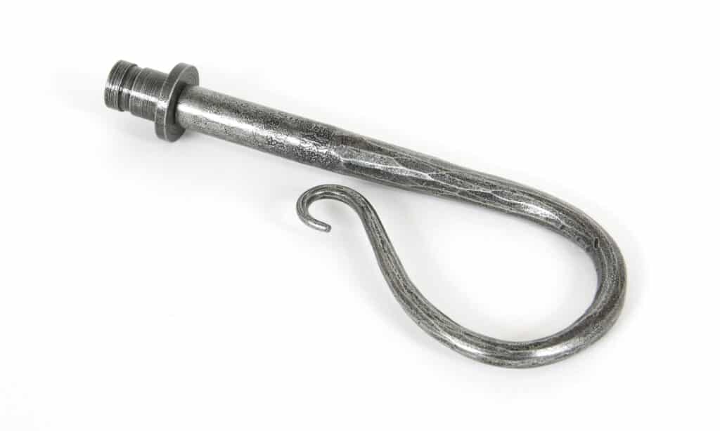 Pewter Shepherd's Crook Curtain Finial (pair) 1