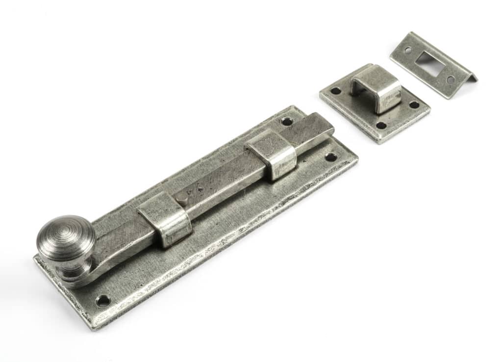 Pewter 6" Straight Knob Bolt 1