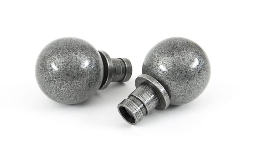 Pewter Ball Curtain Finial (pair) 1