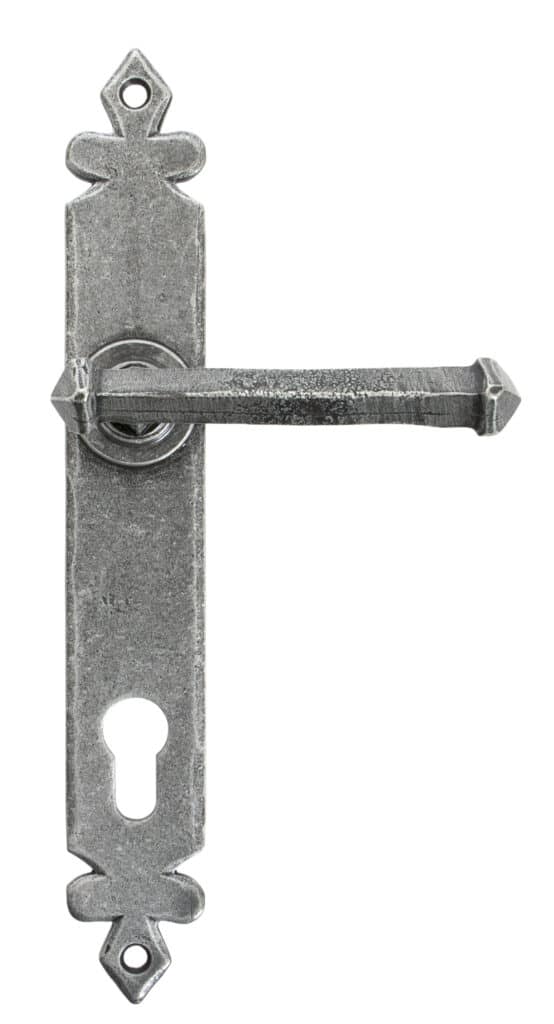 Pewter Tudor Lever Espag. Lock Set 1