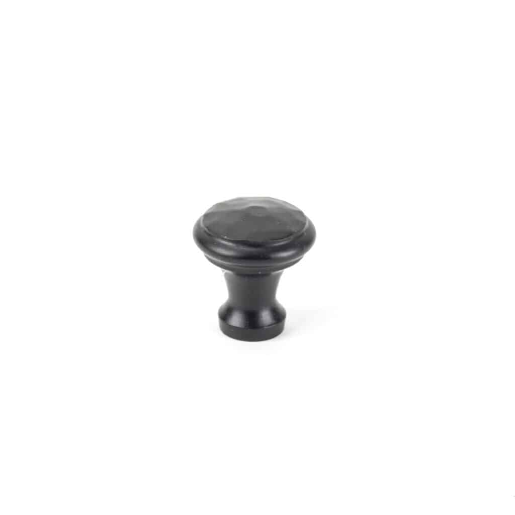 Black Hammered Cabinet Knob - Small 1