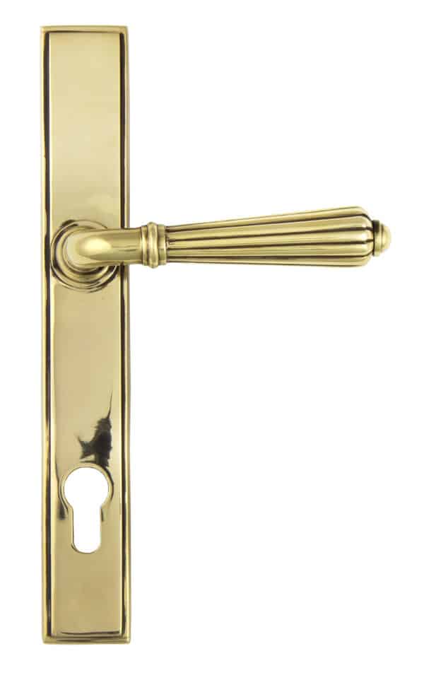 Aged Brass Hinton Slimline Lever Espag. Lock Set 2