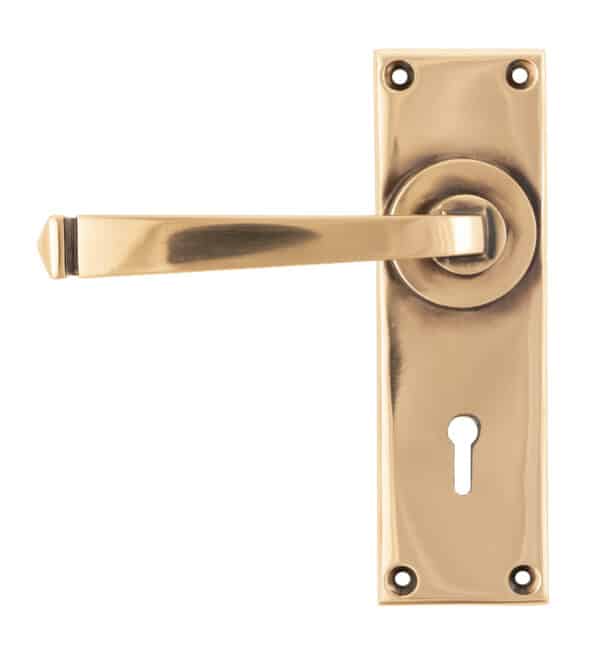 Polished Bronze Avon Lever Lock Set 1