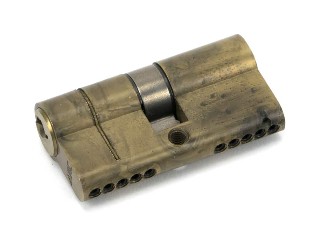 Aged Brass 30/30 5pin Euro Cylinder 1