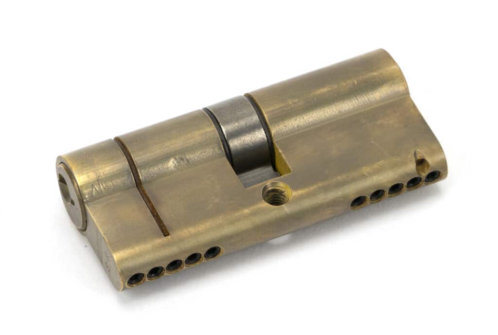 Aged Brass 35/35 5pin Euro Cylinder 1