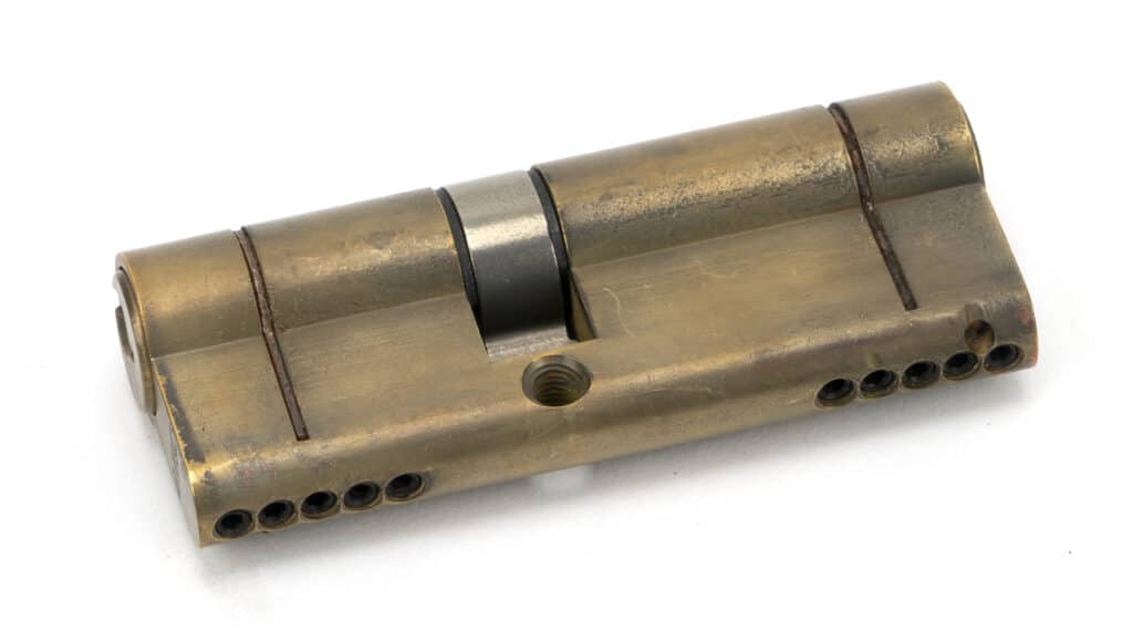 Aged Brass 35/45 5pin Euro Cylinder 1