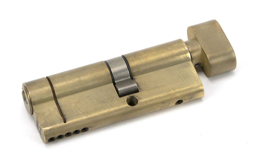 Aged Brass 35T/45 5pin Euro Cylinder/Thumbturn 1