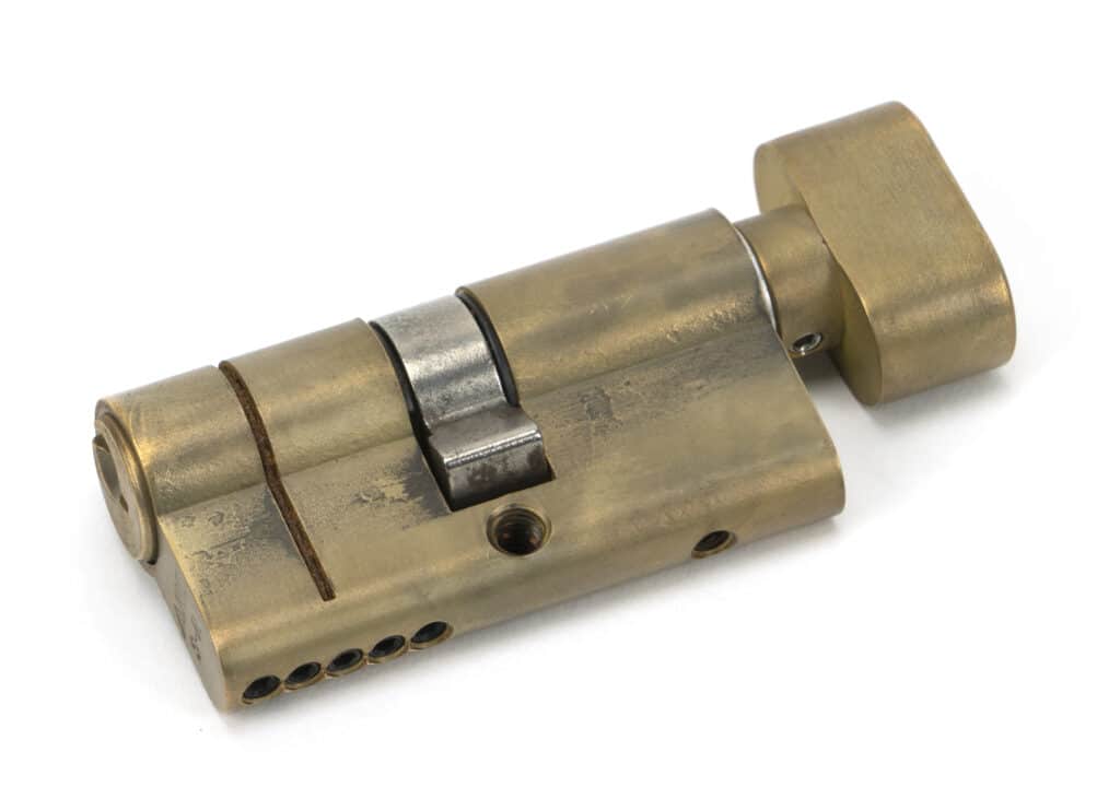 Aged Brass 30/30 5pin Euro Cylinder/Thumbturn KA 1