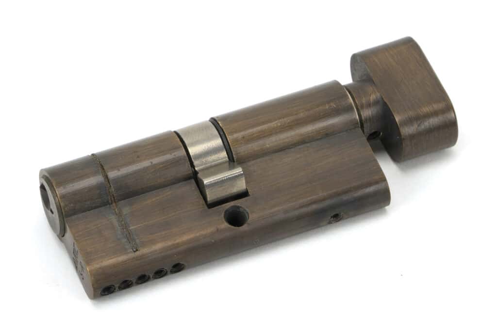 Aged Brass 35/35 5pin Euro Cylinder/Thumbturn KA 1