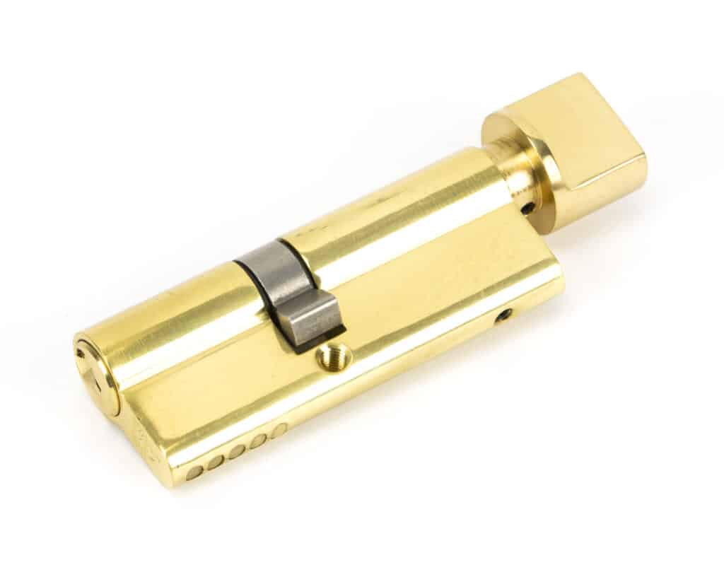 Lacquered Brass 35/45T 5pin Euro Cylinder/Thumbturn 1
