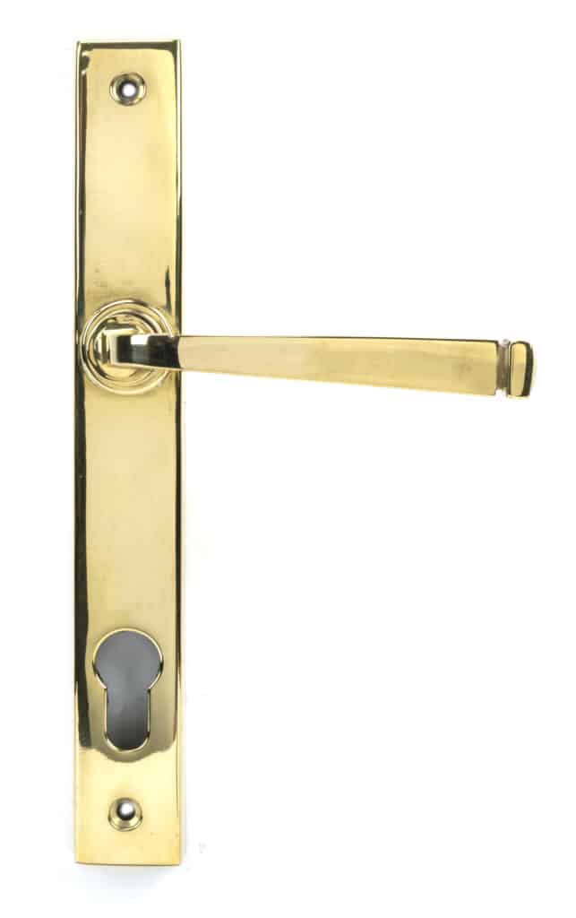 Polished Brass Avon Slimline Lever Espag. Lock Set 1