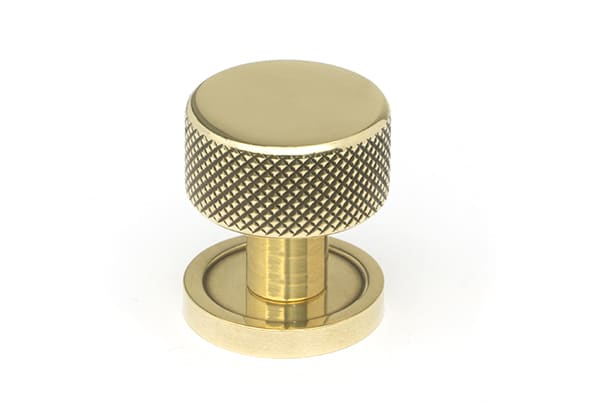 Aged Brass Brompton Cabinet Knob - 25mm (Plain) 1
