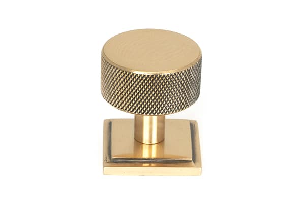 Polished Bronze Brompton Cabinet Knob - 32mm (Square) 1