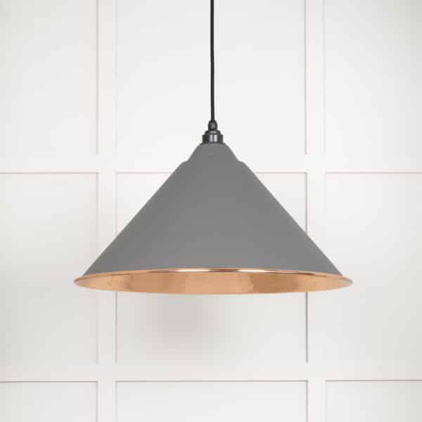 Hammered Copper Hockley Pendant in Bluff 2