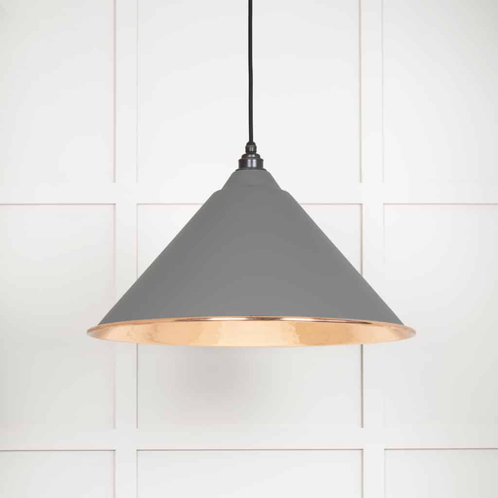 Hammered Copper Hockley Pendant in Bluff 1