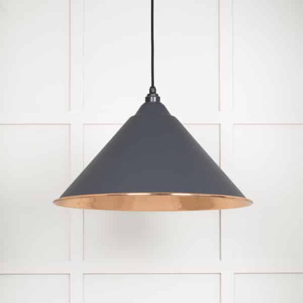 Hammered Copper Hockley Pendant in Slate 2
