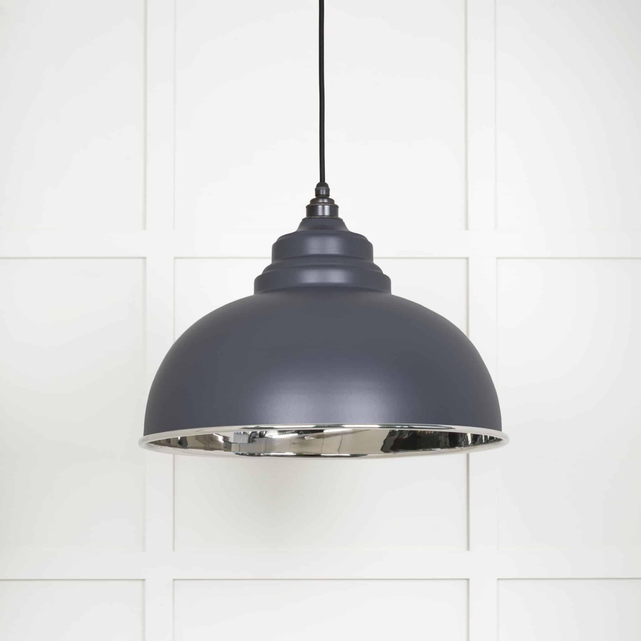 Smooth Nickel Harborne Pendant in Slate 2