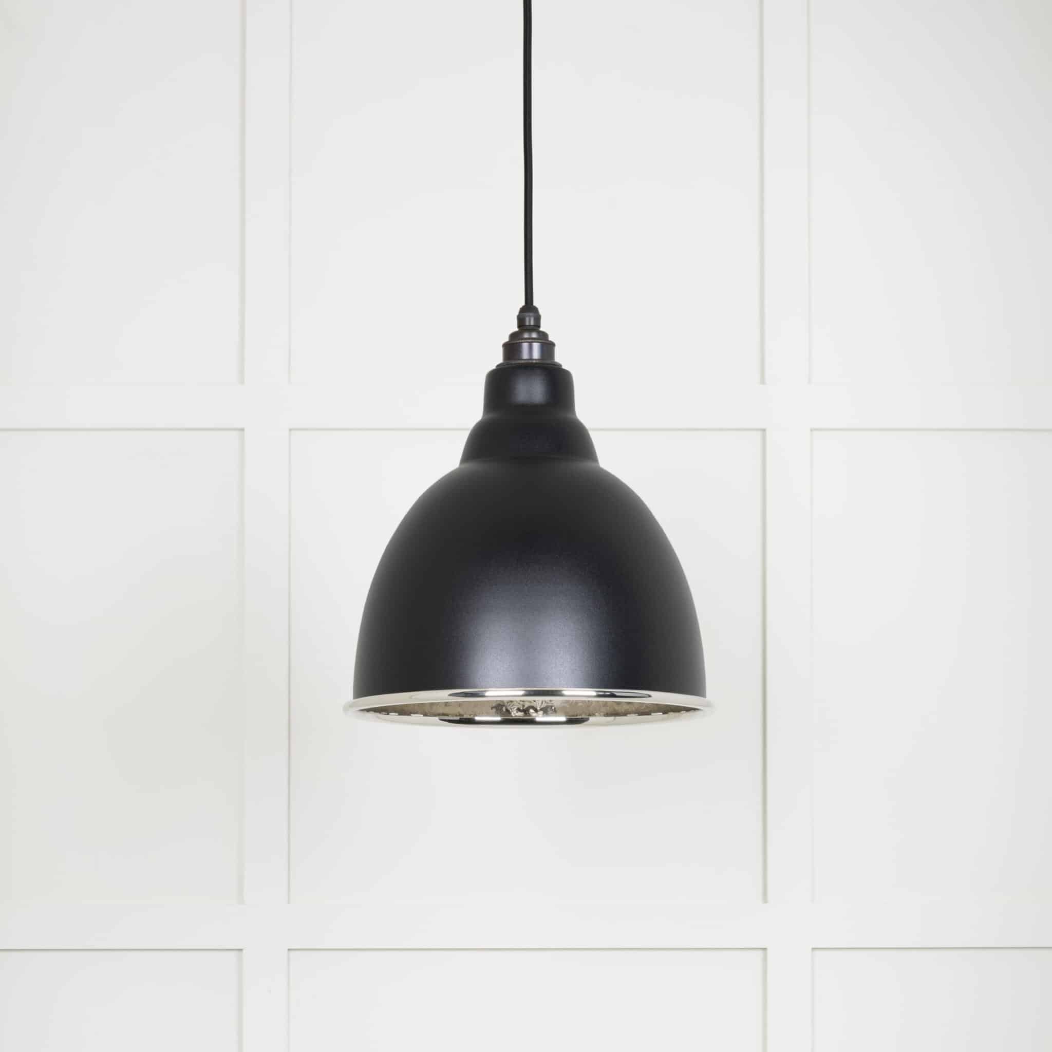 Hammered Nickel Brindley Pendant in Elan Black 2