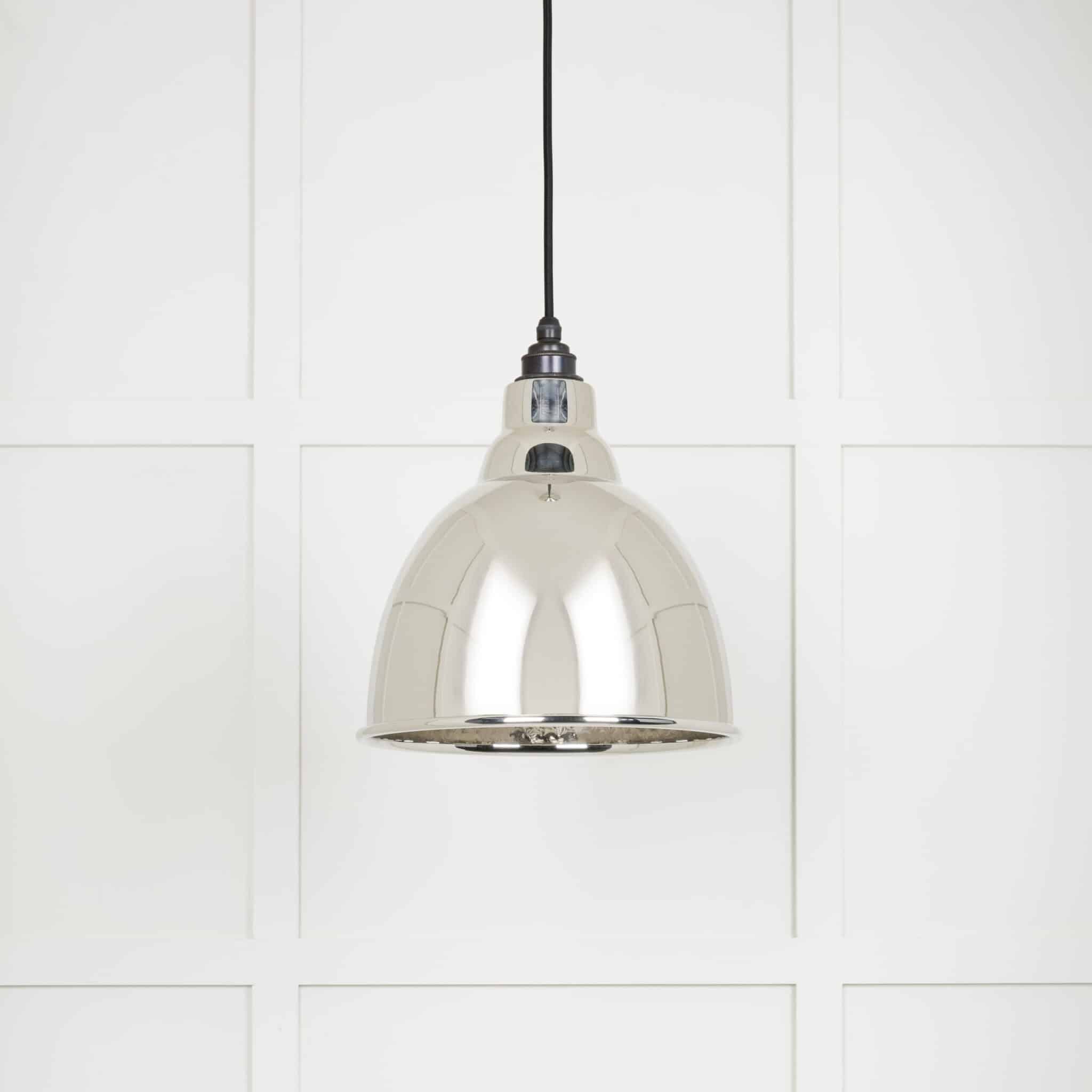 Hammered Nickel Brindley Pendant 2