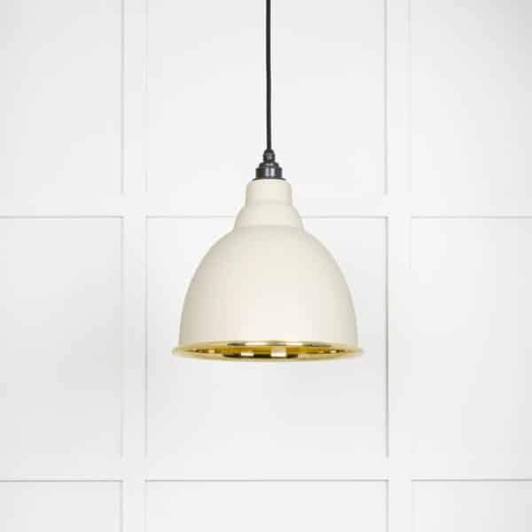 Smooth Brass Brindley Pendant in Teasel 2