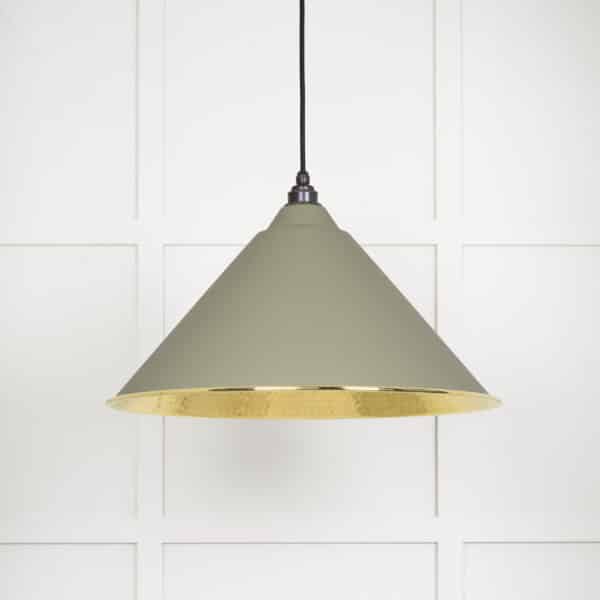 Hammered Brass Hockley Pendant in Tump 2