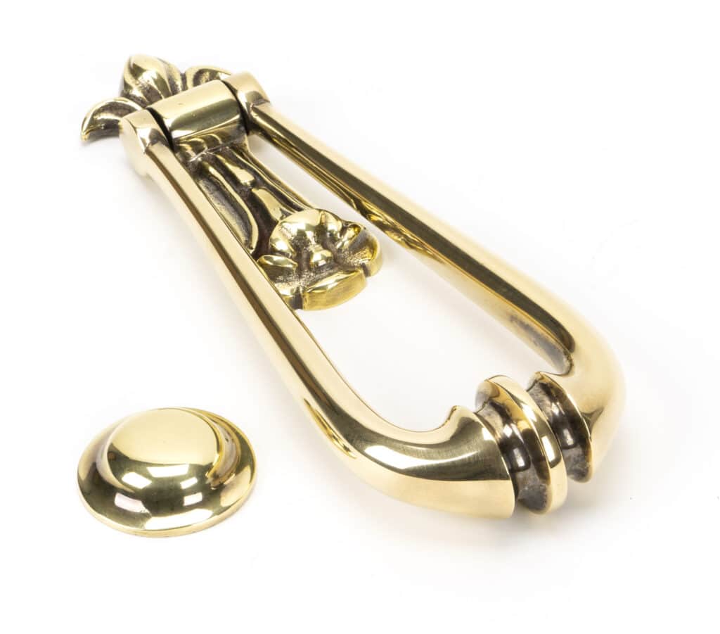 Aged Brass Loop Door Knocker 1