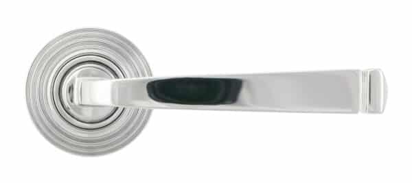Polished Chrome Avon Round Lever on Rose Set (Beehive) - Unsprung 2