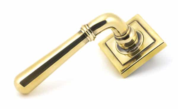 Aged Brass Newbury Lever on Rose Set (Square) - Unsprung 1