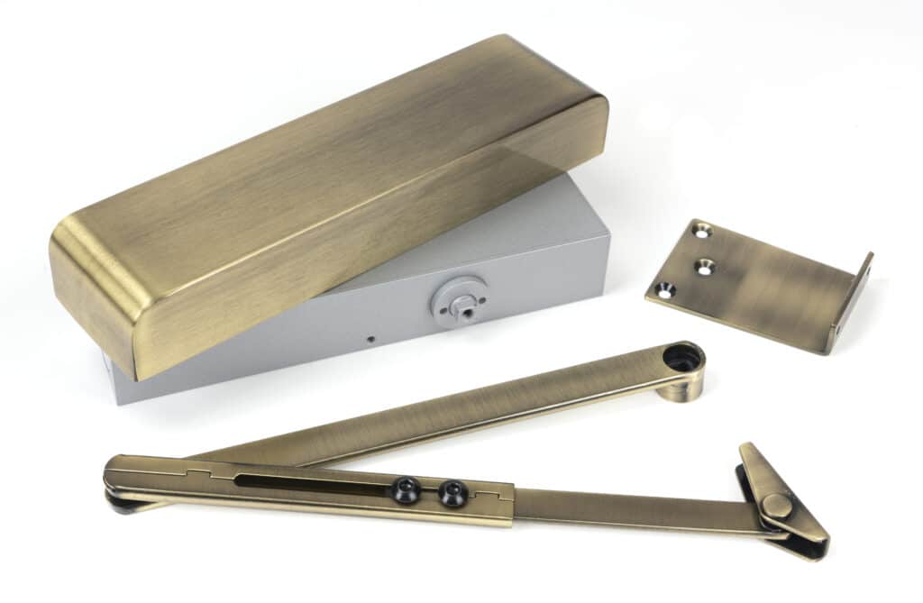 Aged Brass Size 2-5 Door Closer & Cover 1