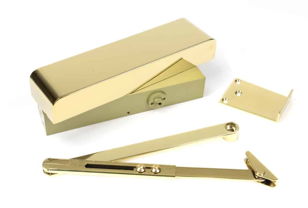 Polished Brass Size 2-5 Door Closer & Cover 1
