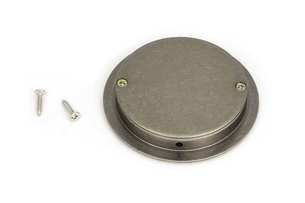 Pewter 75mm Art Deco Round Pull 2