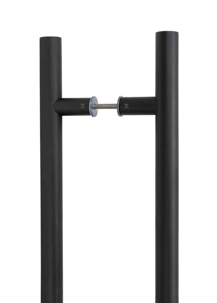Matt Black SS (316) 1.5m T Bar Handle B2B Fix 32mm Ã¸ 1