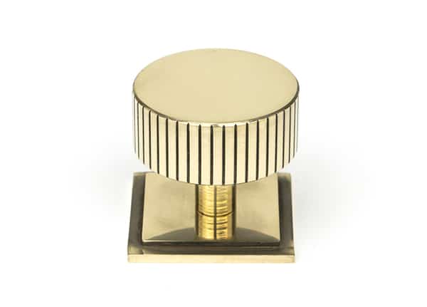 Aged Brass Judd Cabinet Knob - 38mm (Square) 1