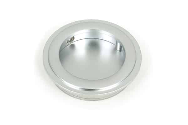 Satin Chrome 60mm Art Deco Round Pull 1