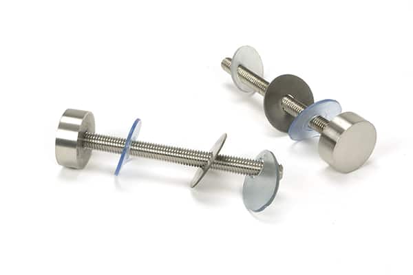 Satin SS (304) 100mm Bolt Fixings for T Bar (2) - Offset 1