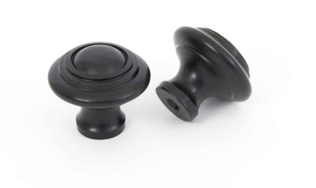 Black Ringed Cabinet Knob - Small 1