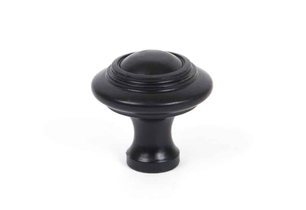 Black Ringed Cabinet Knob - Large 1