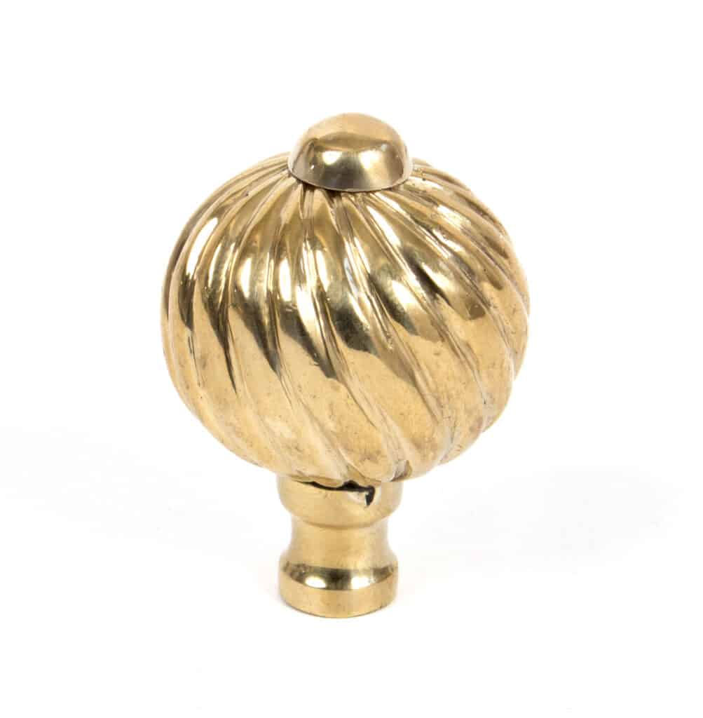 Polished Brass Spiral Cabinet Knob - Small 1