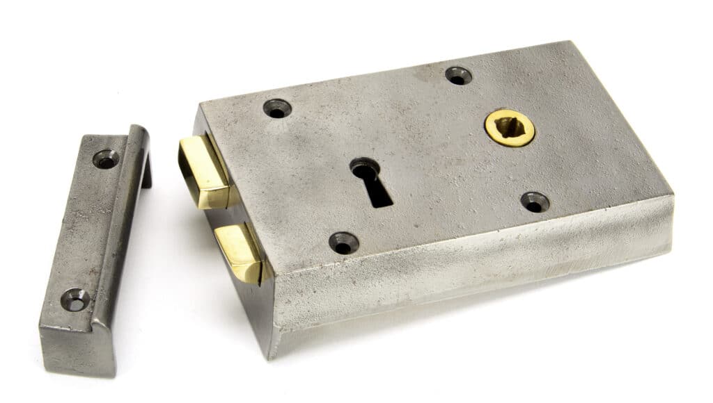 Iron Right Hand Rim Lock - Small 1