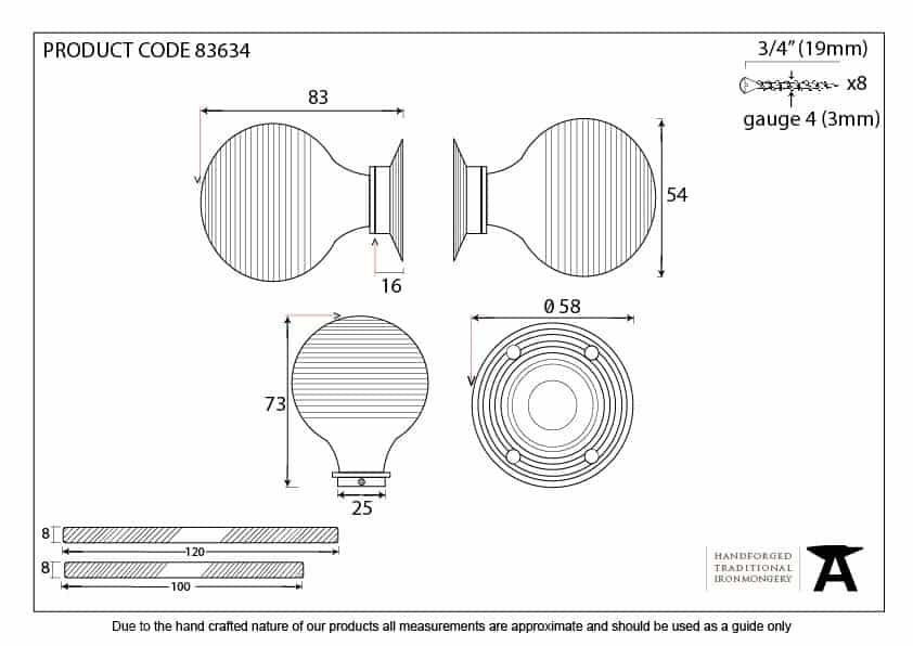 Ebony and PN Beehive Mortice/Rim Knob Set 2