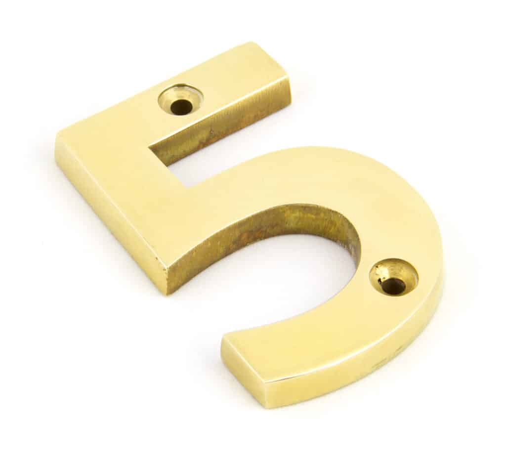 Polished Brass Numeral 7 1
