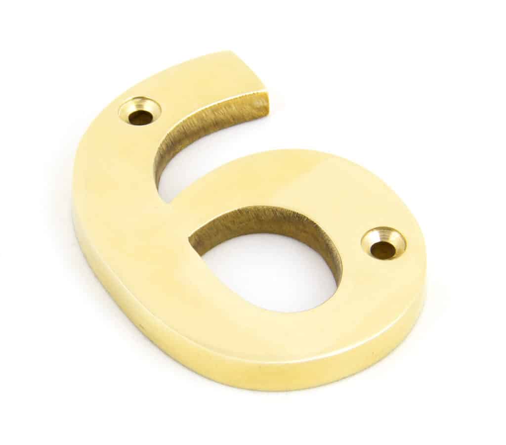 Polished Brass Numeral 8 1