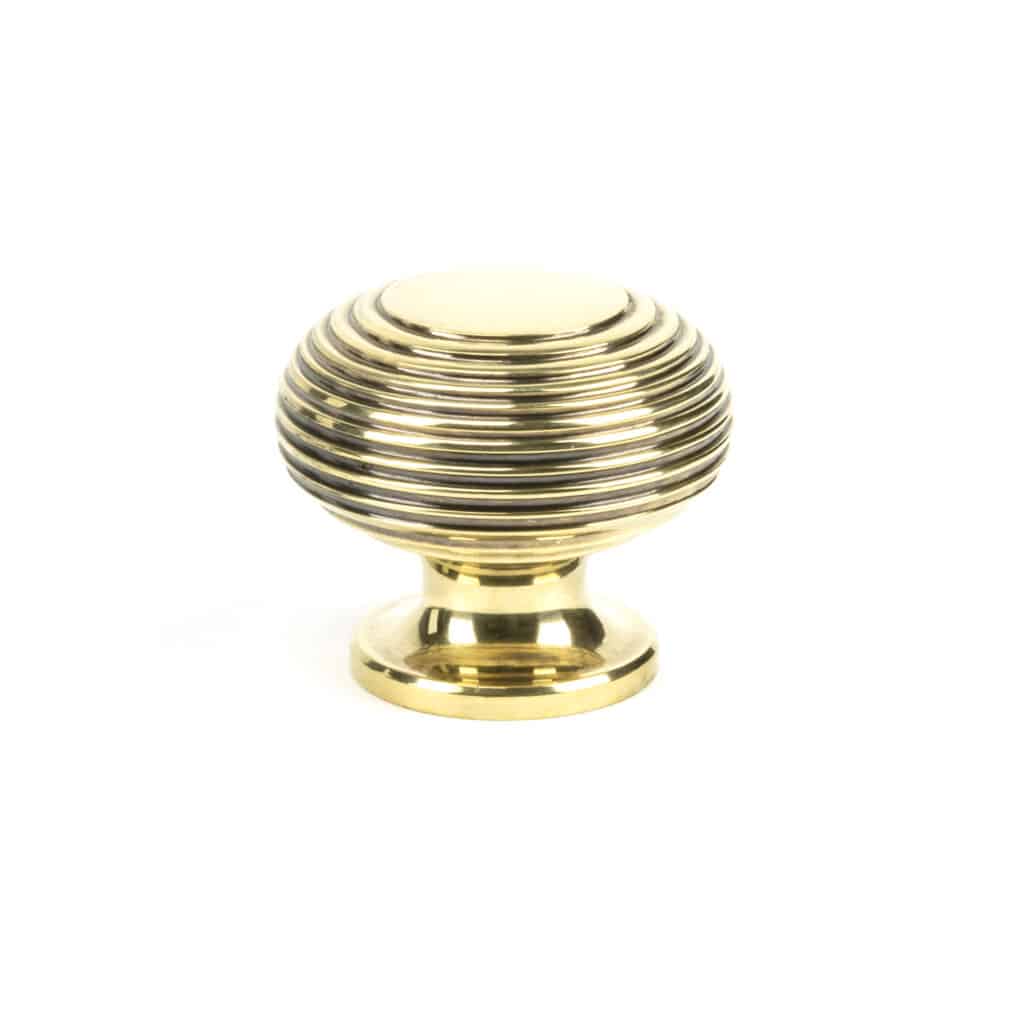 Aged Brass Beehive Cabinet Knob 40mm 1