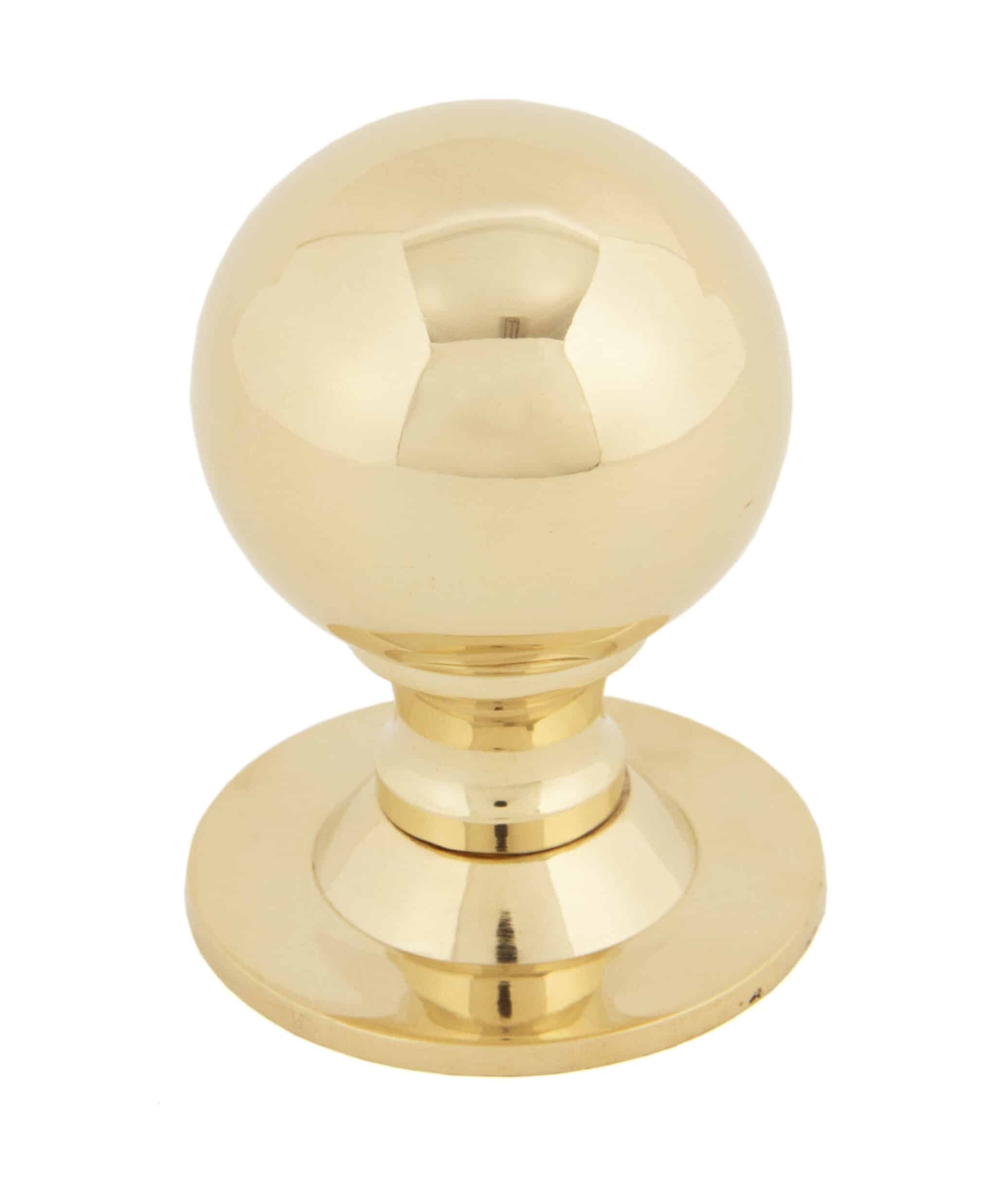 Polished Brass Ball Cabinet Knob 39mm 1