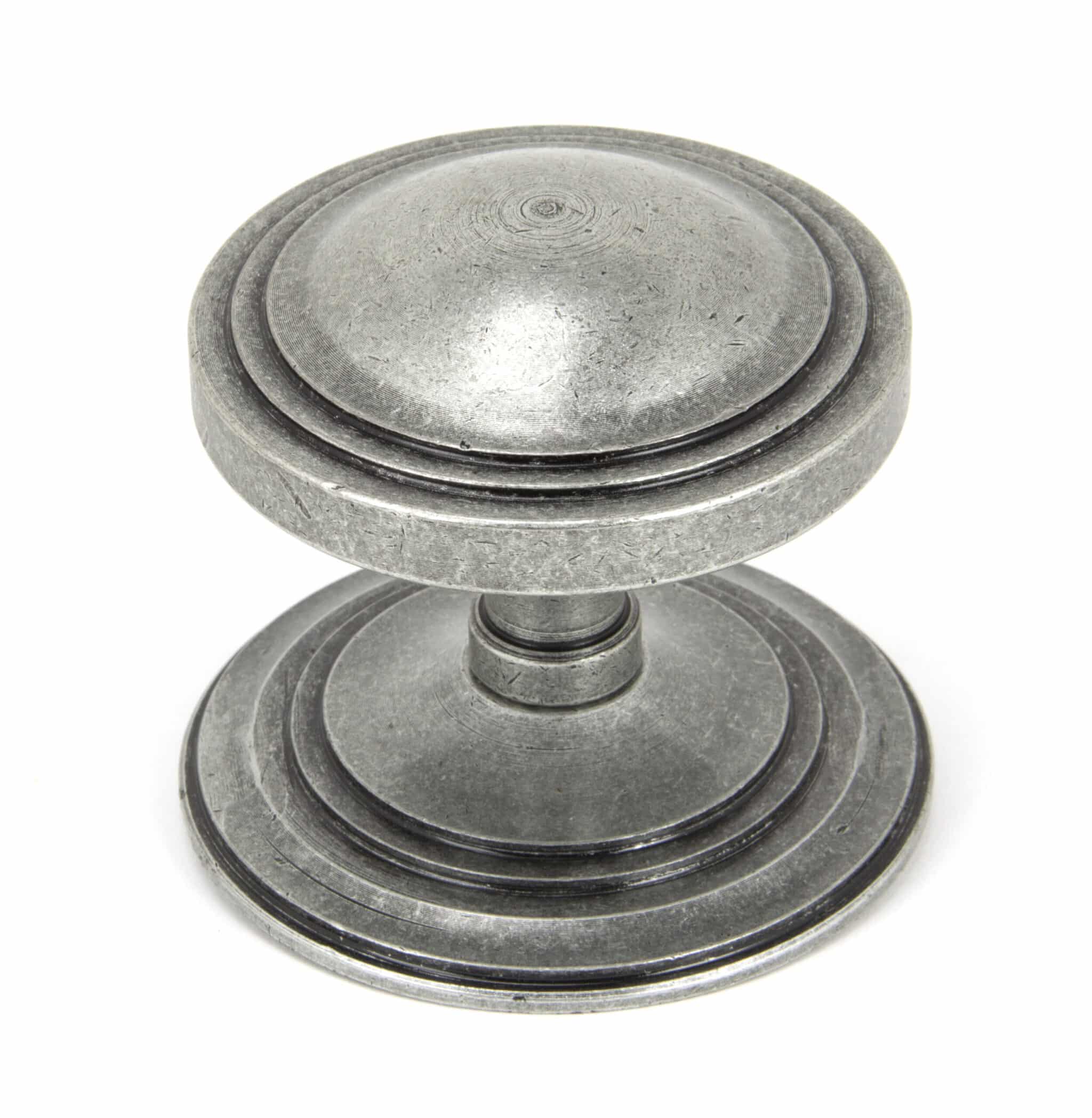 Pewter Art Deco Centre Door Knob 1