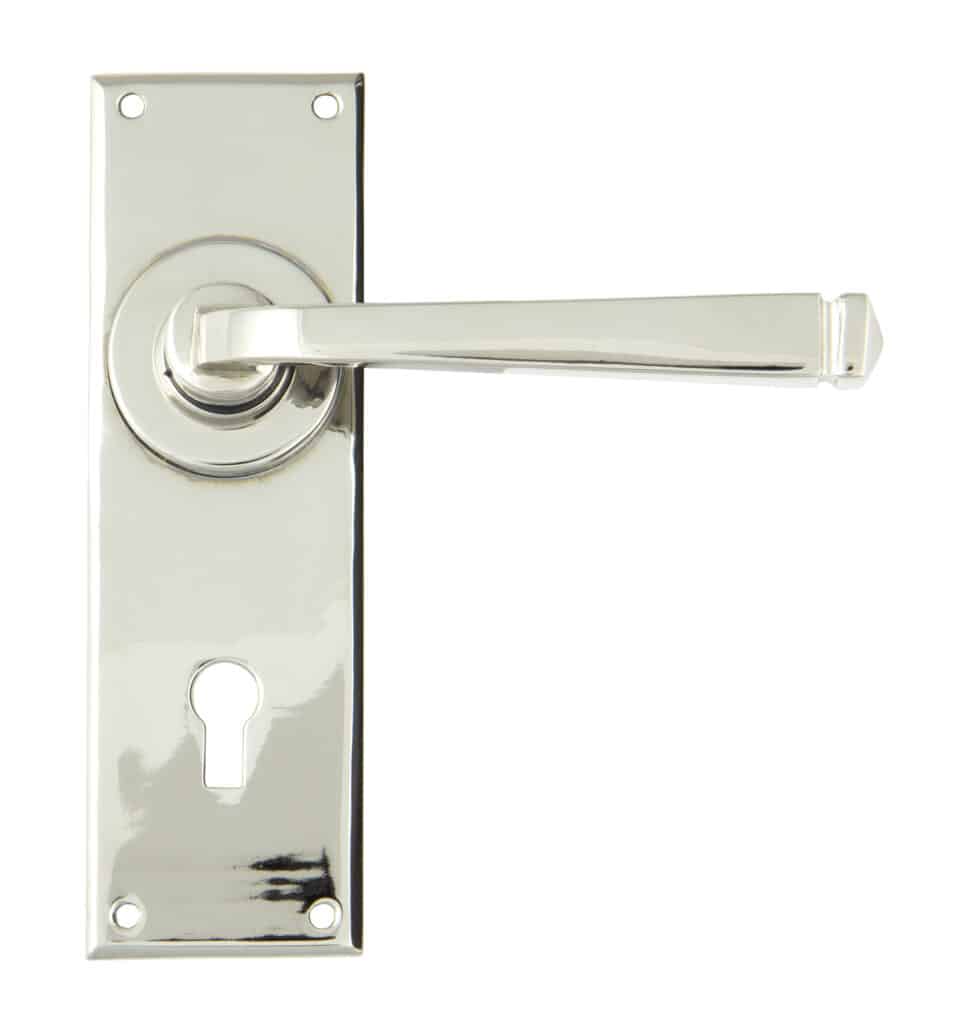 Polished Nickel Avon Lever Lock Set 1