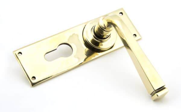 Aged Brass Avon Lever Euro Lock Set 2