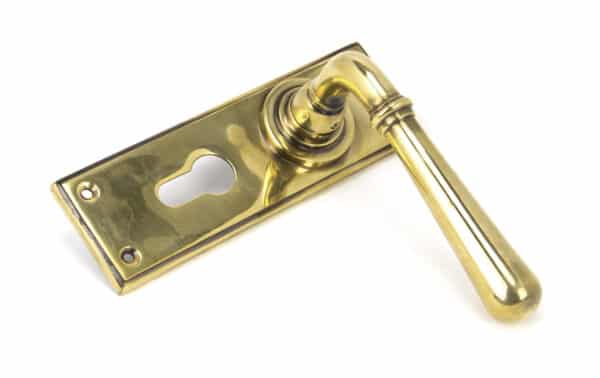 Aged Brass Newbury Lever Euro Lock Set 2