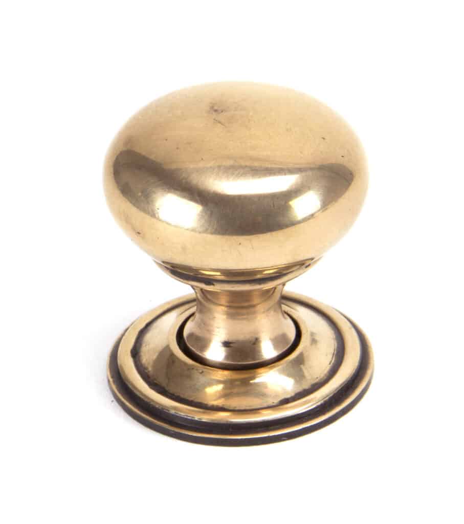 Polished Bronze Mushroom Cabinet Knob 32mm 1